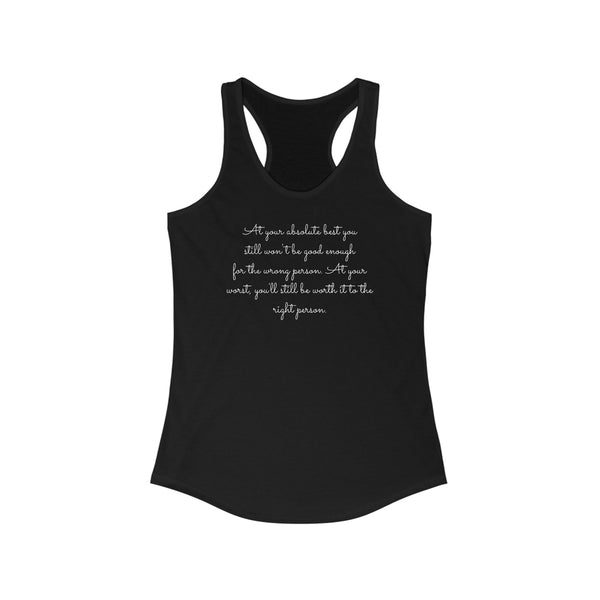 Women's Ideal Racerback Tank (Worth it to Right Person)