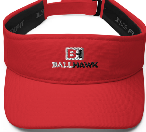 BallHawk Visor (Red) - The Official BallHawk Sports