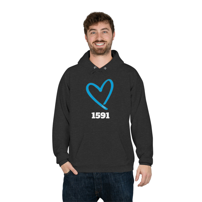 BLUE HEART Unisex Pullover Hoodie Sweatshirt