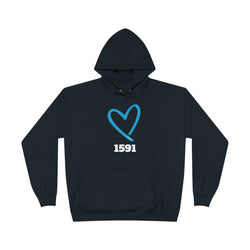 BLUE HEART Unisex Pullover Hoodie Sweatshirt