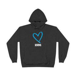 BLUE HEART Unisex Pullover Hoodie Sweatshirt